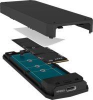 ICY BOX Spade Case 1805 USB-C 3.2 Gen 2 Külső M.2 SSD Ház - Fekete