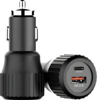 Choetec TC0010 12V USB-C (PD) / USB-A Autós Gyorstöltő 63W - Fekete