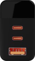 BLOW 76-030# USB-A / 2×USB-C PD Hálózati Gyorstöltő Adapter 65W - Fekete