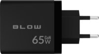 BLOW 76-030# USB-A / 2×USB-C PD Hálózati Gyorstöltő Adapter 65W - Fekete