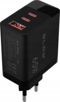 BLOW 76-030# USB-A / 2×USB-C PD Hálózati Gyorstöltő Adapter 65W - Fekete