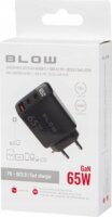 BLOW 76-030# USB-A / 2×USB-C PD Hálózati Gyorstöltő Adapter 65W - Fekete