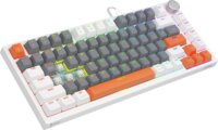 Savio Astral White Jade 3 Colours Mechanikus USB TKL RGB Gaming Billentyűzet US - Fehér