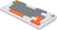 Savio Astral White Jade 3 Colours Mechanikus USB TKL RGB Gaming Billentyűzet US - Fehér