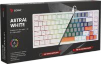 Savio Astral White Jade 3 Colours Mechanikus USB TKL RGB Gaming Billentyűzet US - Fehér
