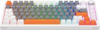 Savio Astral White Jade 3 Colours Mechanikus USB TKL RGB Gaming Billentyűzet US - Fehér