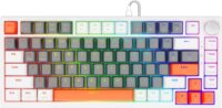 Savio Astral White Jade 3 Colours Mechanikus USB TKL RGB Gaming Billentyűzet US - Fehér
