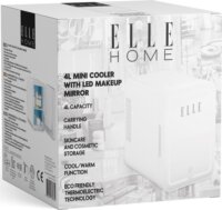 Elle Mini Travel Mini LED kozmetikai hűtő 4L LED tükörrel - Fehér