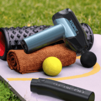 Renpho Reach 2 Thermacool Akkus Masszázspisztoly 6 masszázsfejjel - Kék/Fekete