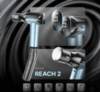 Renpho Reach 2 Thermacool Akkus Masszázspisztoly 6 masszázsfejjel - Kék/Fekete