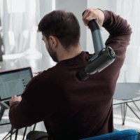 Renpho Reach 2 Thermacool Akkus Masszázspisztoly 6 masszázsfejjel - Kék/Fekete