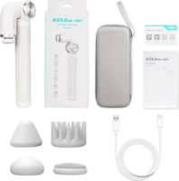 KiCA EVO Mini FY4674 teleszkópos masszázspisztoly 5 cserélhető fejjel - Fehér