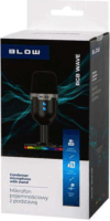 BLOW 85-054# Studio Mikrofon RGB LED Állvánnyal - Fekete