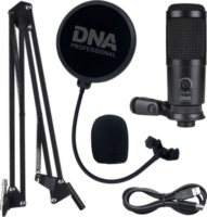 DNA CM USB Kit Podcast készlet (Studio kondenzátor Mikrofon + Állvány) - Fekete