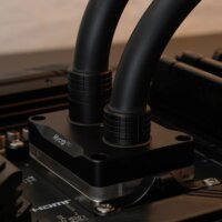 Thermal Grizzly TG-DM-FIT-0013 DeltaMate Extender FF14 G1/4" Anya - G1/4" Anya Toldócsatlakozó - Fekete