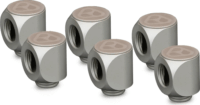 Thermal Grizzly TG-DM-FIT-6203 DeltaMate Rotary 90° G1/4" Anya - G1/4" Apa 90°-os Csavaros Könyök Idom - Ezüst (6db / csomag)