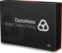 Thermal Grizzly TG-DM-FIT-6203 DeltaMate Rotary 90° G1/4" Anya - G1/4" Apa 90°-os Csavaros Könyök Idom - Ezüst (6db / csomag)