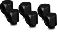 Thermal Grizzly TG-DM-FIT-6003 DeltaMate Rotary 90° G1/4" Anya - G1/4" Apa 90°-os Csavaros Könyök Idom - Fekete (6db / csomag)