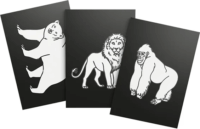 Kidywolf Illuminated 3 részes világító faldekoráció készlet - Vadállatok