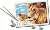 Ravensburger CreArt - Oroszlán kölykével számfestő készlet 24 x 18cm