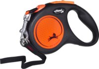 Flexi New Neon Automata póráz 5 m - Fekete/Narancs