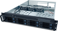 FANTEC SRC-2080X07-12G/6G-BCE 2HE 2U Rack szerverház (430mm x 550mm x 88mm) - Szürke