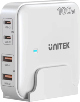 Unitek 2x USB-A / 2x USB-C Hálózati Asztali Gyorstöltő Állomás 100W - Fehér