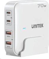 Unitek 2x USB-A / 2x USB-C Hálózati Asztali Gyorstöltő Állomás 70W - Fehér