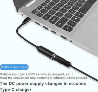 BlackBird BH1720 USB-C apa - DC 7.9x0.9 mm anya PD 65W Töltőkábel - Fekete