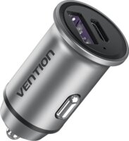 Vention FFFH0 USB-A + USB-A Autós gyorstöltő 60W (30W+30W) - Szürke
