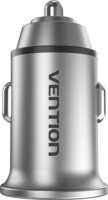 Vention FFFH0 USB-A + USB-A Autós gyorstöltő 60W (30W+30W) - Szürke