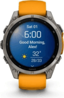 Garmin fenix 8 Sport Férfi Okosóra 47mm - Titán / Narancssárga
