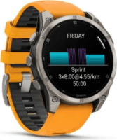 Garmin fenix 8 Sport Férfi Okosóra 47mm - Titán / Narancssárga