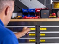 Brother PT-E720BT P-Touch Cube Pro Címkenyomtató Bluetooth / USB - Fekete / Narancssárga