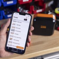 Brother PT-E720BT P-Touch Cube Pro Címkenyomtató Bluetooth / USB - Fekete / Narancssárga