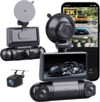 BlackBird S23Q 2K Wifi 4 csatornás Autós Menetrögzítő Kamera - Fekete