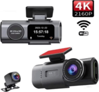 BlackBird K309 4K+4K Full HD Wifi Autós Menetrögzítő Kamera - Sötét Szürke