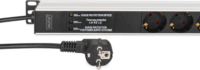 Digitus DN-95438 19" Rack 9 aljzatos túlfeszültségvédő elosztó 2m - Fekete