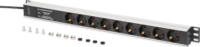 Digitus DN-95438 19" Rack 9 aljzatos túlfeszültségvédő elosztó 2m - Fekete