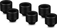 Thermal Grizzly TG-DM-FIT-6002 DeltaMate Fitting HT16 G1/4" apa Adapter - Fekete (6db / csomag)