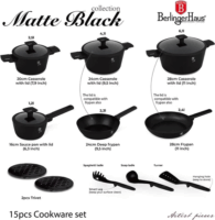 Berlinger Haus BH/8198NN Alumínium Edénykészlet - Fekete / Ezüst (15 részes)