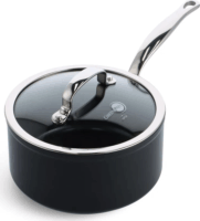 GreenPan Barcelona Pro Nyeles Lábas Üveg fedővel Ø 20cm 3,1L - Fekete