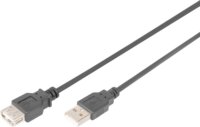 Digitus AK-300202-018-S USB-A apa - USB-A anya 2.0 Hosszabbító kábel 1,8m - Fekete