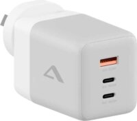 Alogic WCM3X100G USB-A / 2x USB-C Hálózati Utazó Gyorstöltő Adapter 100W + USB-C Kábel 2m - Fehér