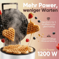 Clatronic WA 3832 Elektromos Gofrisütő 1200W - Fehér