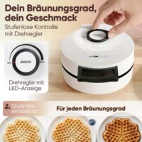 Clatronic WA 3832 Elektromos Gofrisütő 1200W - Fehér