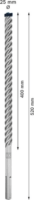 Bosch Ø 25 x 400/520mm Expert SDS-max-8X Beton fúrószár