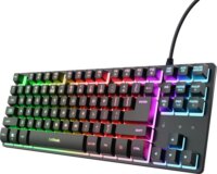 Trust 25886 GXT 833 Thado TKL Vezetékes Gaming Billentyűzet US - Fekete