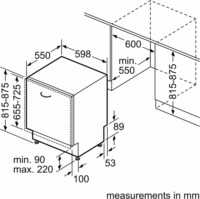 Bosch SMV4HTX14E Beépíthető Mosogatógép 60cm 13 teríték