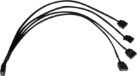 Alphacool 18711 aRGB 3-Pin anya - 4x 3-Pin anya Elosztókábel 30cm - Fekete